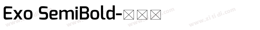 Exo SemiBold字体转换